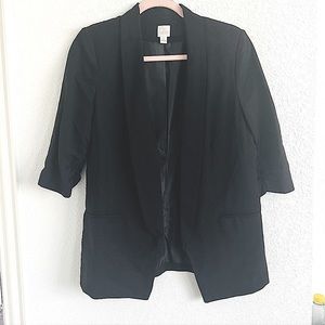 LC Lauren Conrad- 3/4 Sleeves Black Blazer size 8